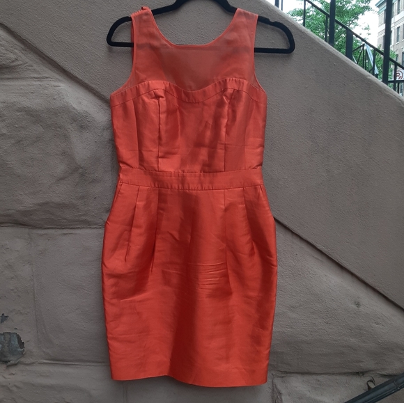 reiss orange dress